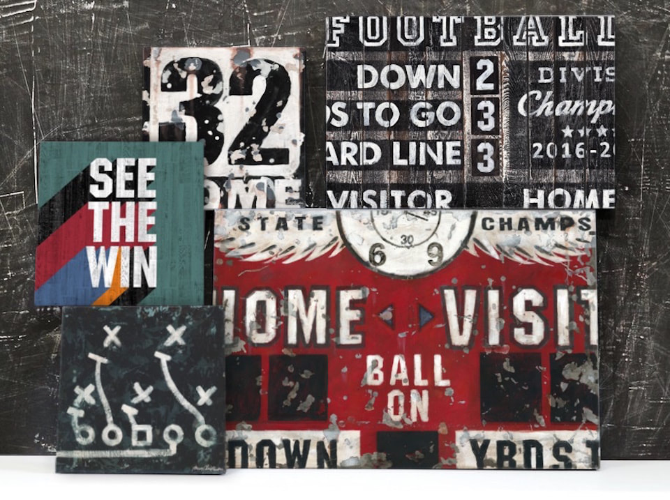 Football Wall Art Decor by Artist Aaron Christensen